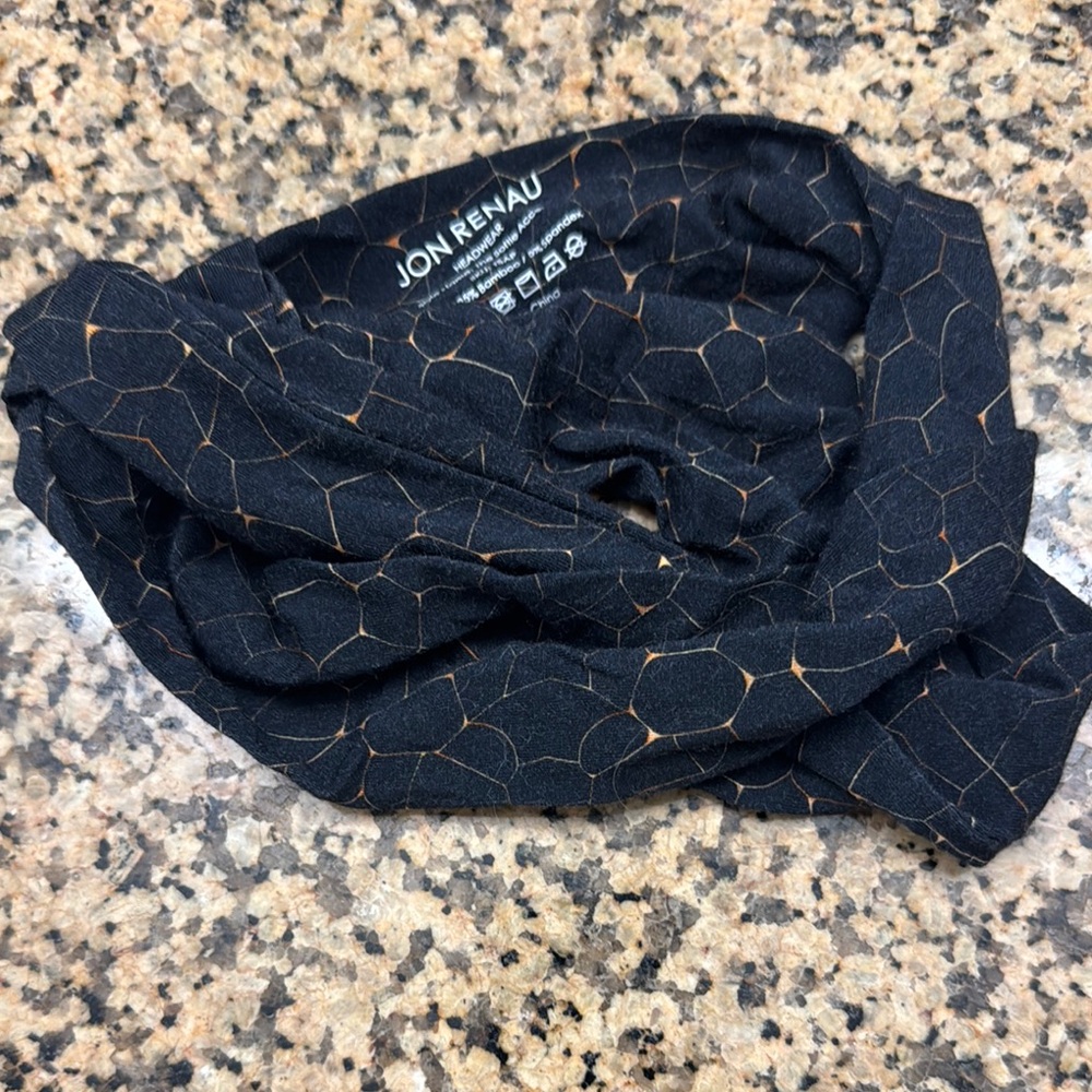 Black and Orange Patterned Headband